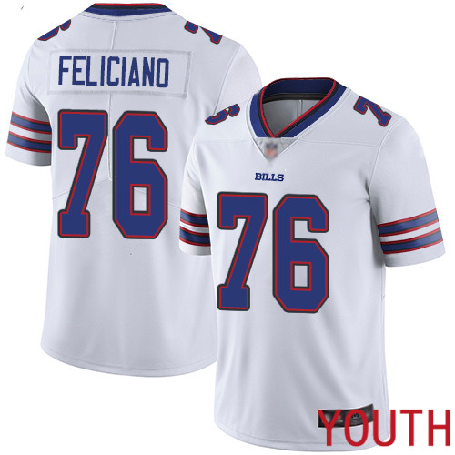 Youth Buffalo Bills 76 Jon Feliciano White Vapor Untouchable Limited Player NFL Jersey
